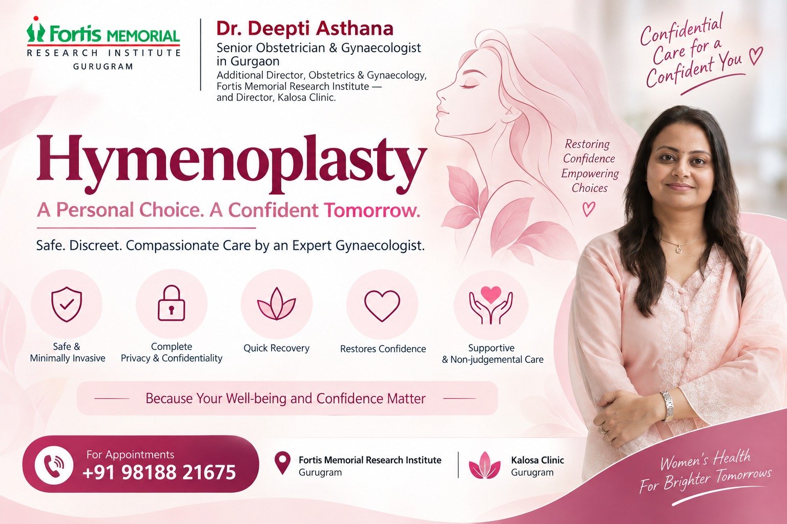 Hymenoplasty and hymen repair surgery in Gurgaon by Dr Deepti Asthana
